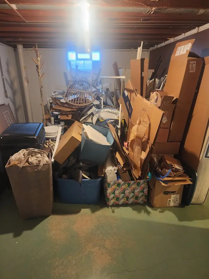 Roll-off dumpster container at job site for Construction Dumpster Rental in Ogdensburg